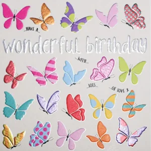 Wendy Jones-Blackett Butterflies Birthday Card - Q1504