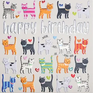 Wendy Jones-Blackett Cats Birthday Card - Q1505