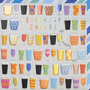 Wendy Jones-Blackett Beers Birthday Card RD091