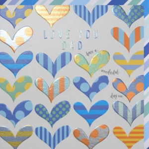 Wendy Jones-Blackett Hearts Dad Card - RDD05