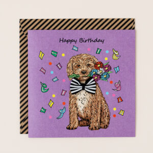 Apple & Clover Cavapoo Birthday Card - KM013