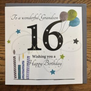 Rush Design Grandson 16th Birthday Card - ESL99