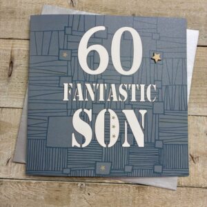 White Cotton Son 60th Birthday Card - XST57-S60