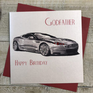 White Cotton Godfather Card - SB43
