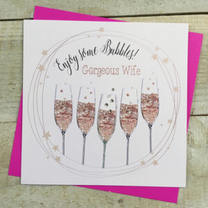 White Cotton Wife Birthday Card - SP17