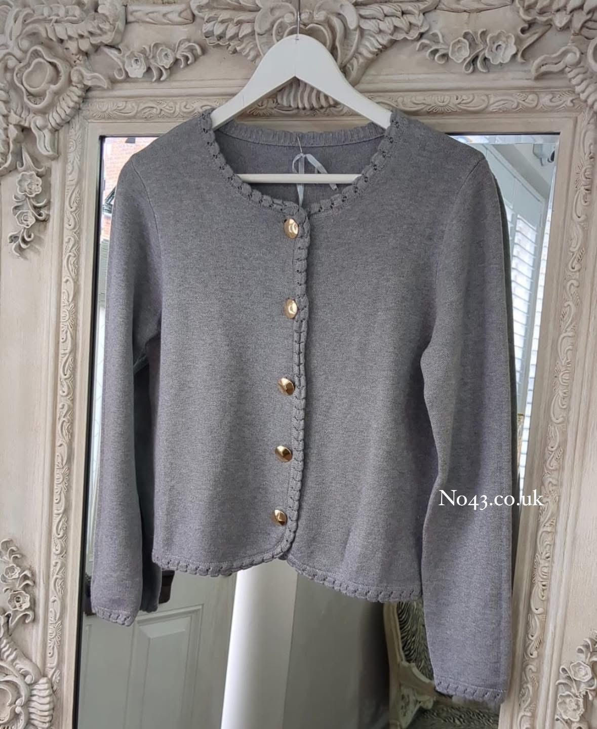 Remy Italian Knit Cardigan - Black - Image 3