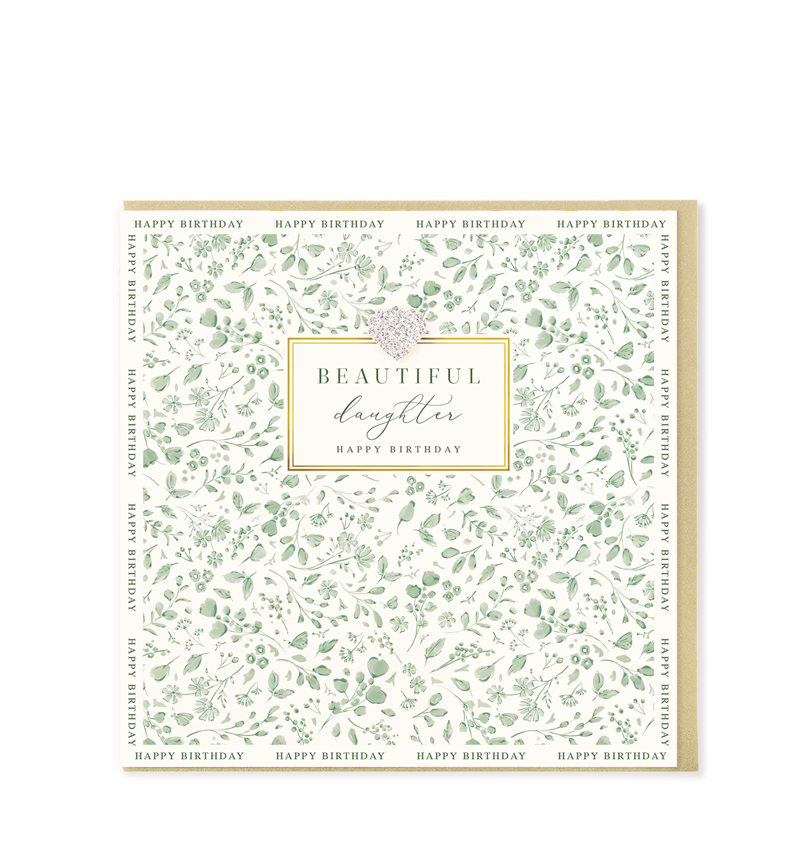Hearts Designs Daughter Birthday Card - MD147
