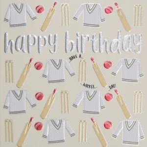 Wendy Jones-Blackett Cricket Birthday Card - Q1555