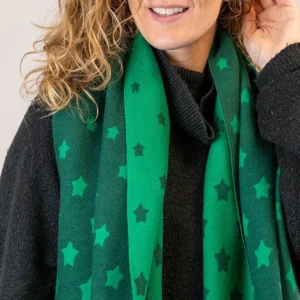Fringed Star Scarf Emerald - 52777