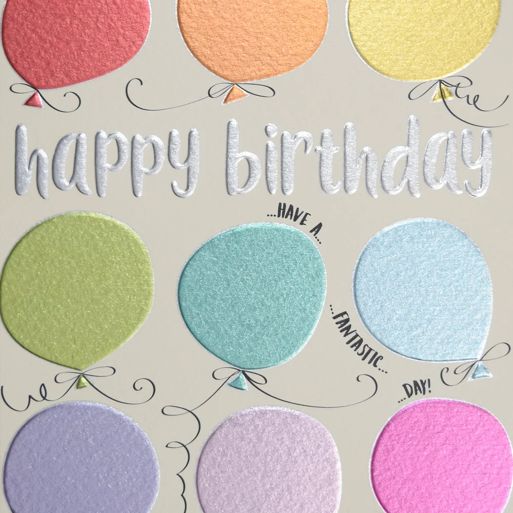 Wendy Jones-Blackett Balloons Birthday Card - Q1546