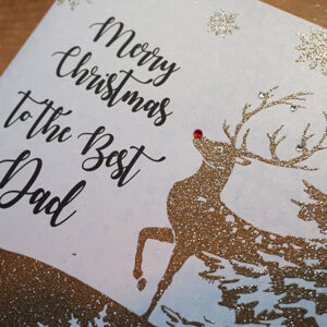 White Cotton Dad Christmas Card - F3-D