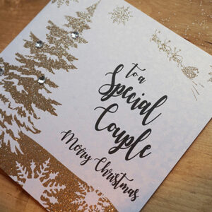 White Cotton Special Couple Christmas Card - FS-SC