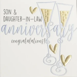 Wendy Jones-Blackett Son & Daughter In Law Wedding Anniversary Card - Q1297