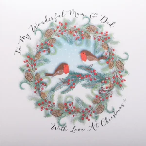 Wendy Jones-Blackett Mam & Dad Christmas Card - PDBX355