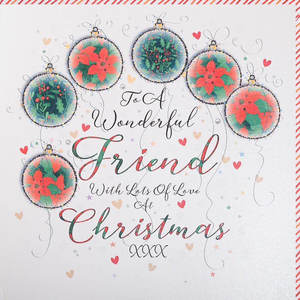 Wendy Jones-Blackett Wonderful Friend Christmas Card - UPAX024
