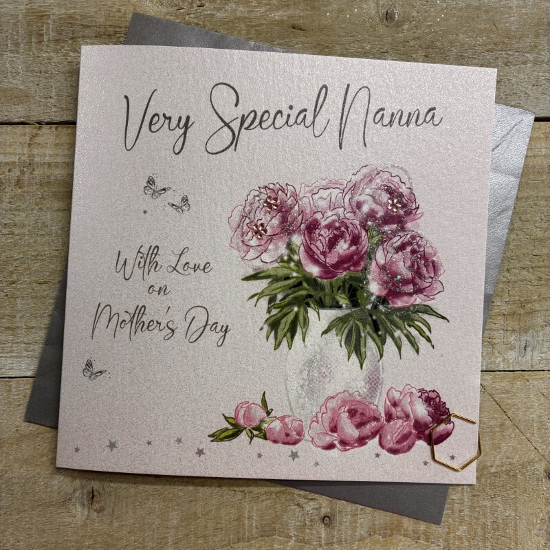 White Cotton Nanna Mother's Day Card - M26-30