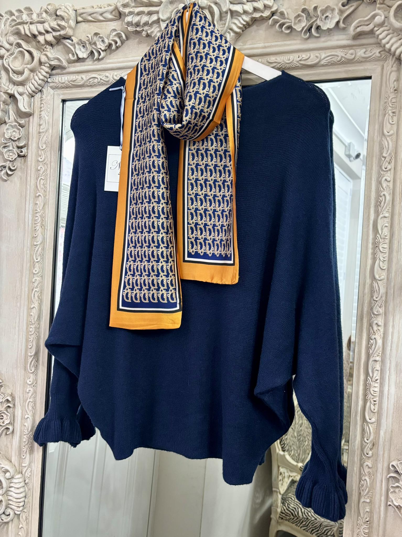 Christian D Print Twilly Scarf - Image 2