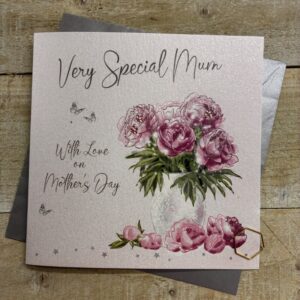 White Cotton Mother's Day Card - M26-5