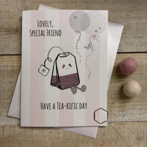 White Cotton Special Friend Birthday Card - D022