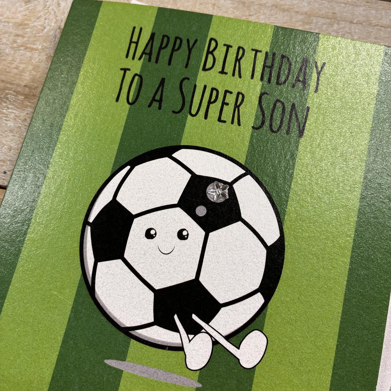 White Cotton Son Birthday Card - D080 - Image 2