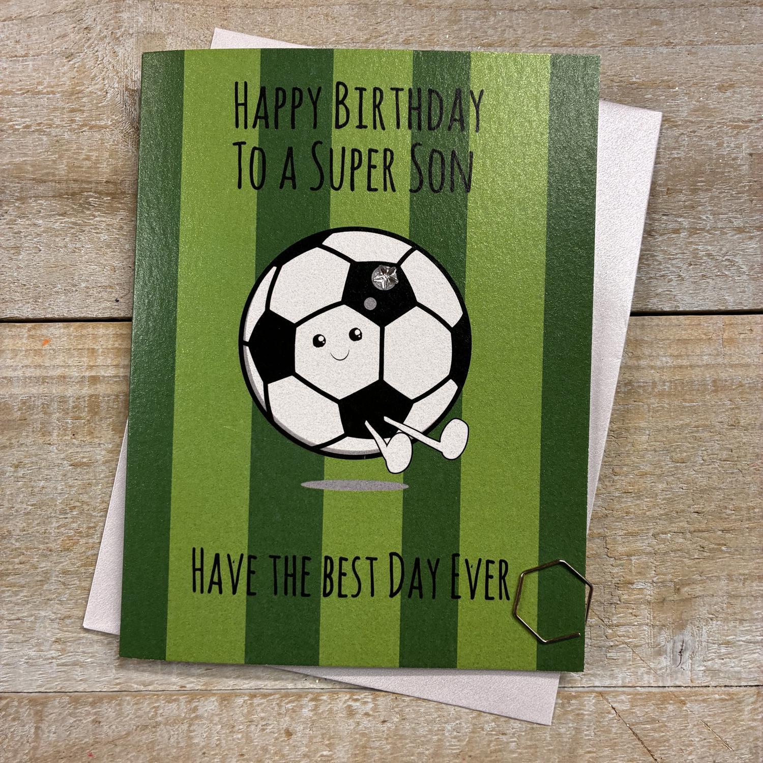 White Cotton Son Birthday Card - D080