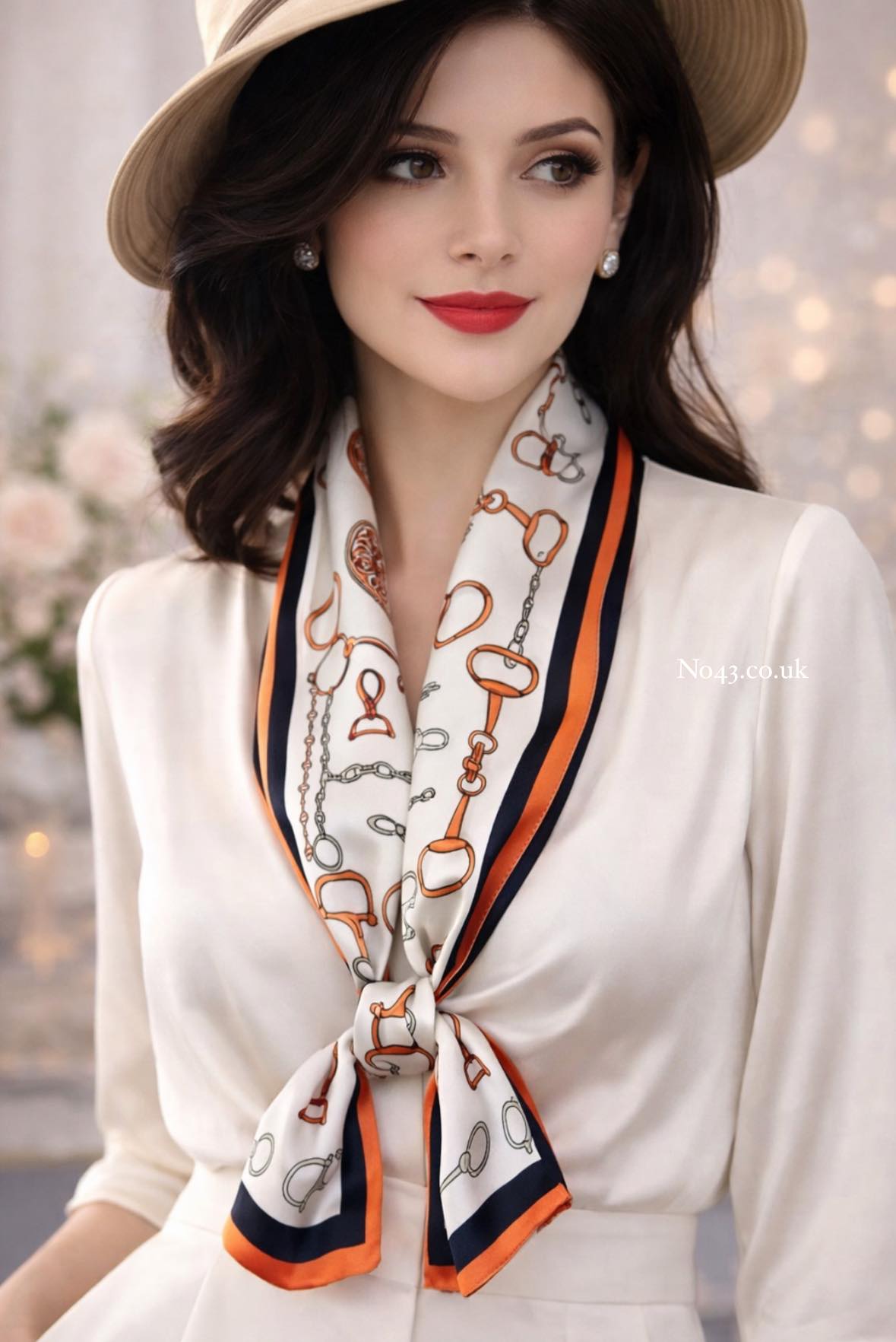 Snaffle Bit Twilly Scarf - Pink - Image 3