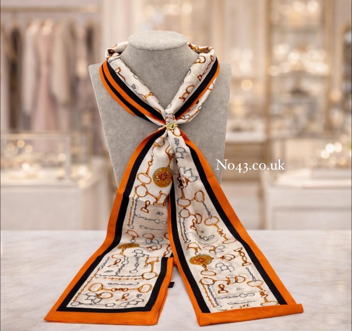 Snaffle Bit Twilly Scarf - Pink - Image 4