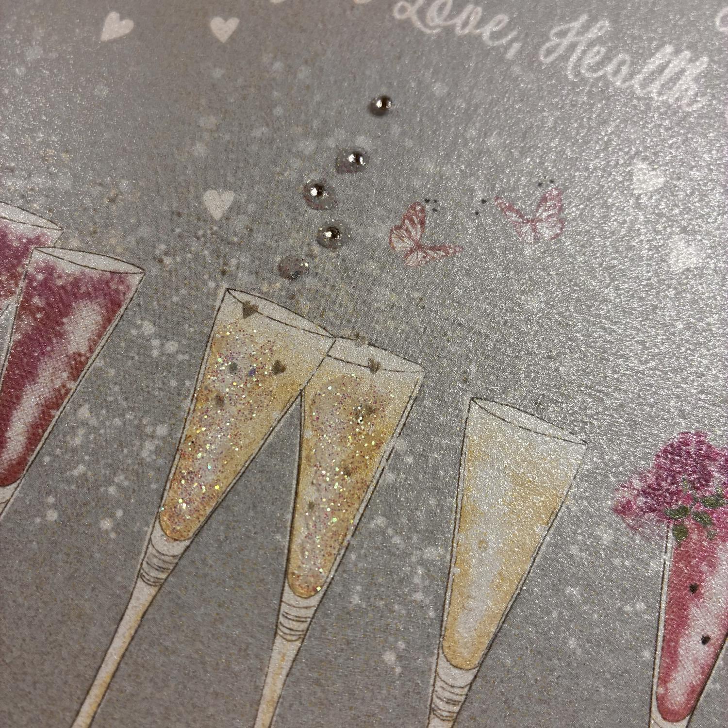White Cotton Special Friends Wedding Day Card - XD489 - Image 2