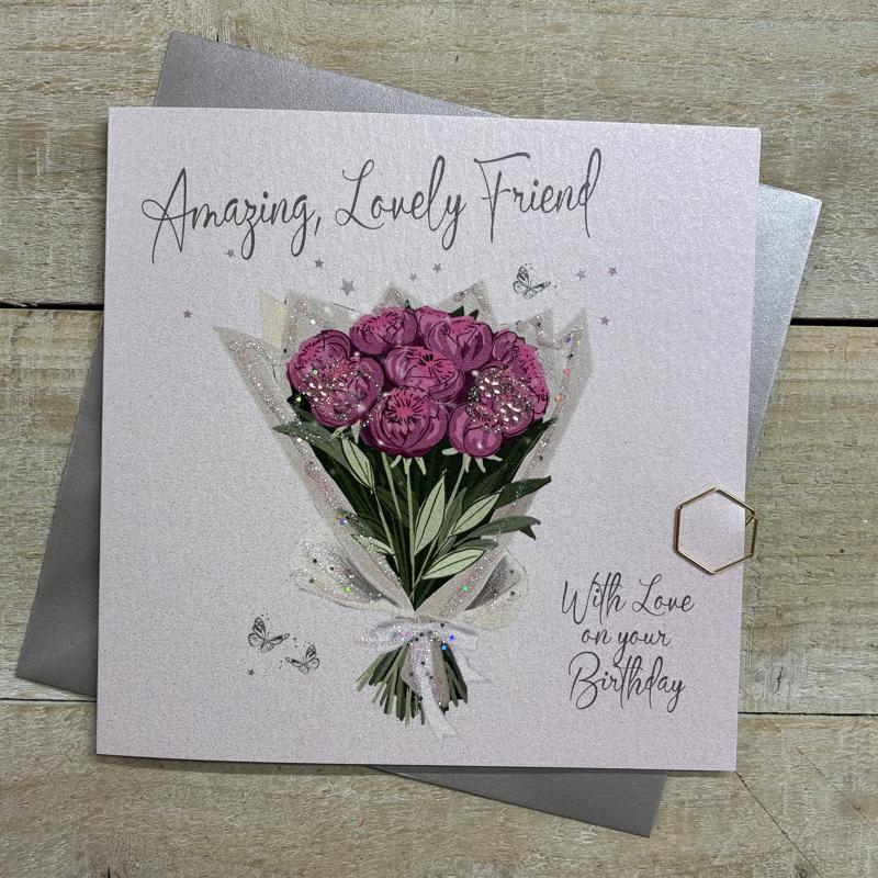 White Cotton Special Friend Birthday Card - XDP62