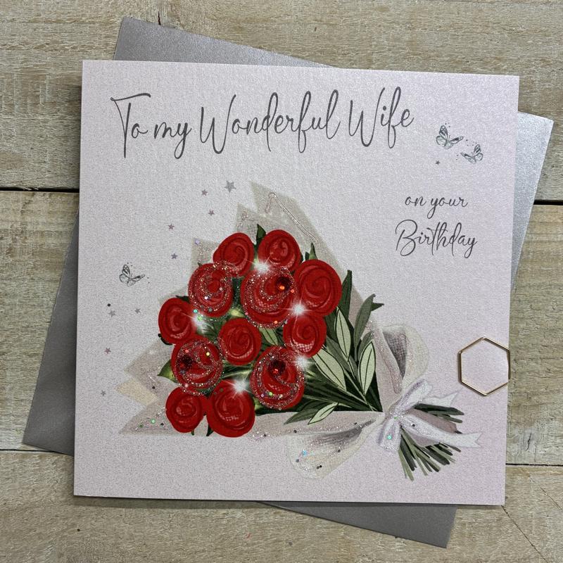 White Cotton Wife Birthday Card - XDP68