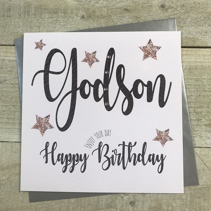 White Cotton Godson Card -MT18