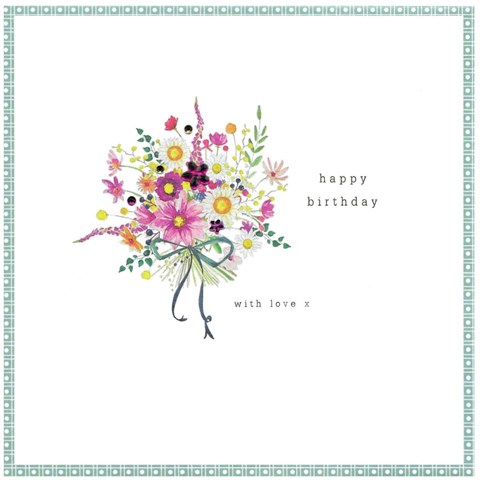 Cinnamon Aitch Bouquet Birthday Card - PHL02