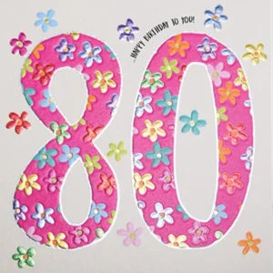 Wendy Jones-Blackett 80th Birthday Card - Q1536