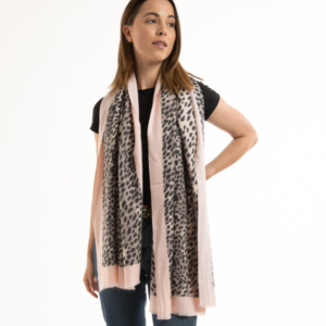 Leopard Print Scarf 3044 - Pink