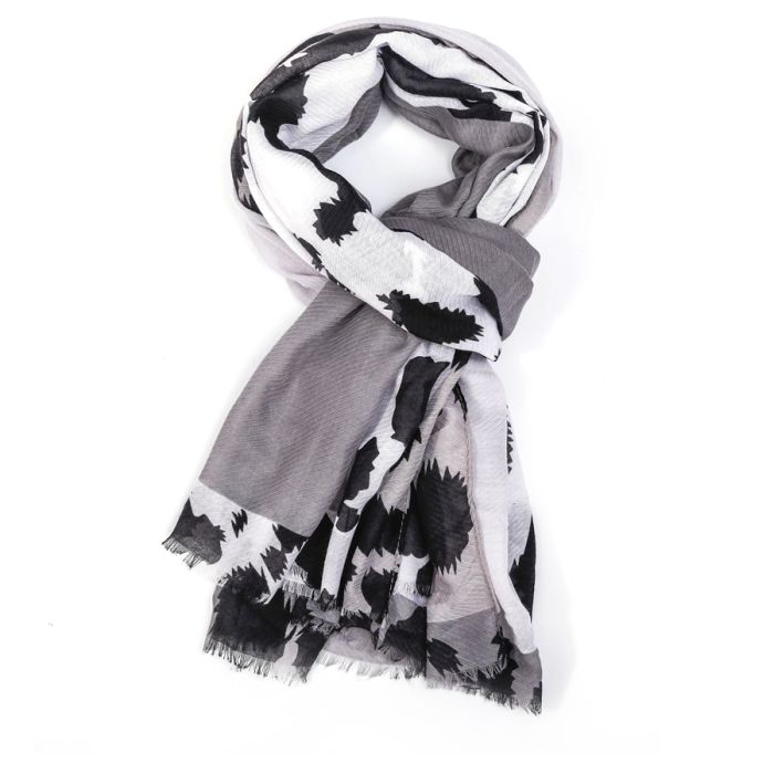 Leopard Print Scarf 9063 - Blue/Grey - Image 2
