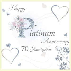 Rush Design Platinum Anniversary Card - R54