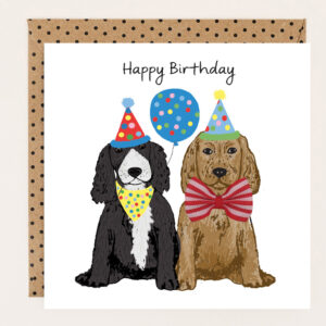 Apple & Clover Dogs Birthday Card - BW102