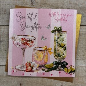 White Cotton Daughter Birthday Card - DP203