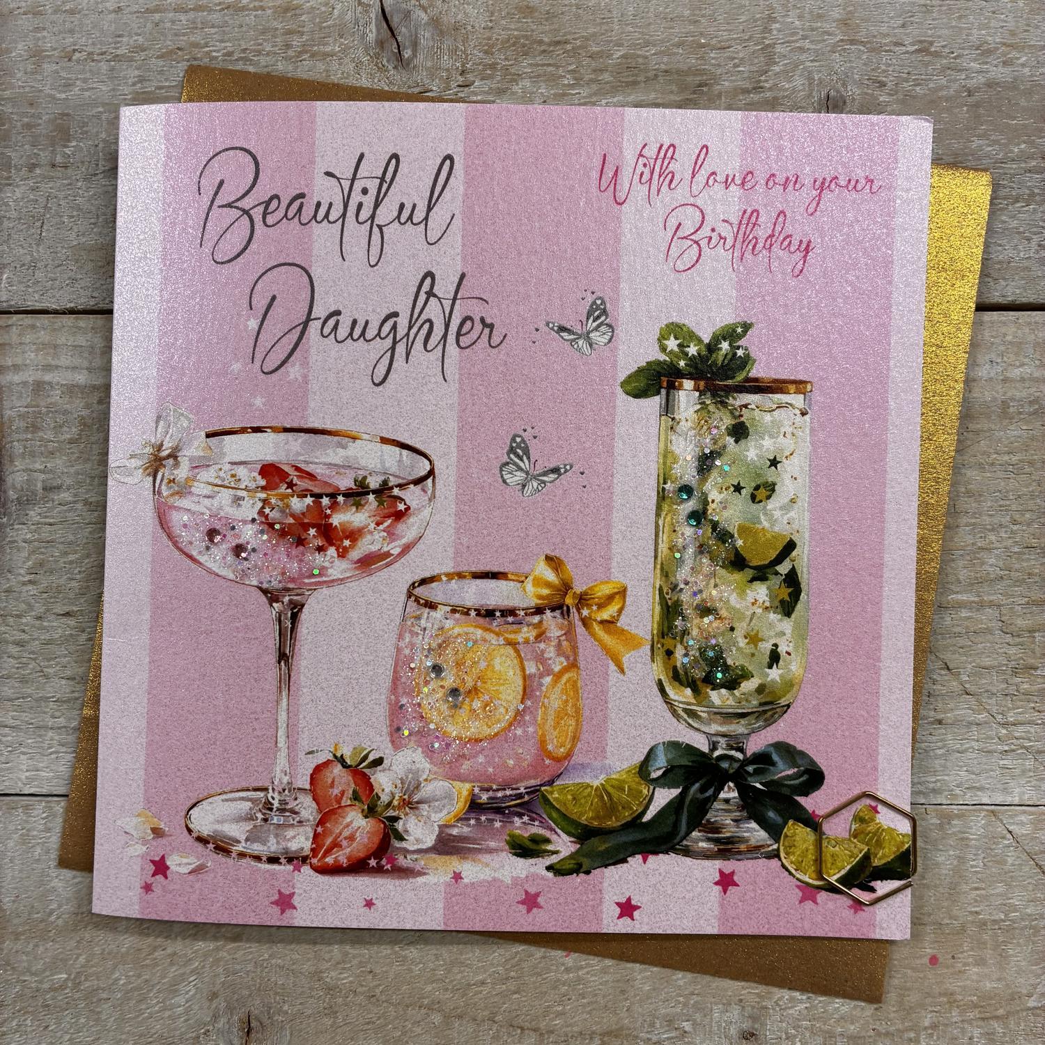White Cotton Daughter Birthday Card - DP203