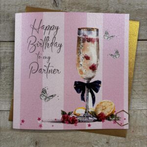 White Cotton Partner Birthday Card - XDP214