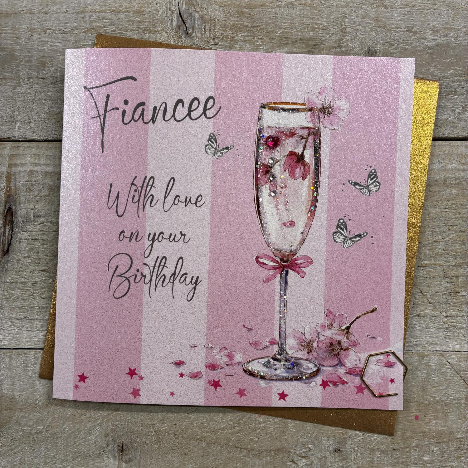 White Cotton Fiancee Card - XDP217