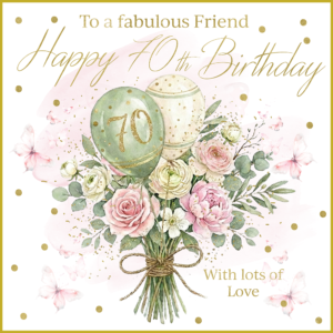 Rush Design Friend 70th Birthday Card - DS0018