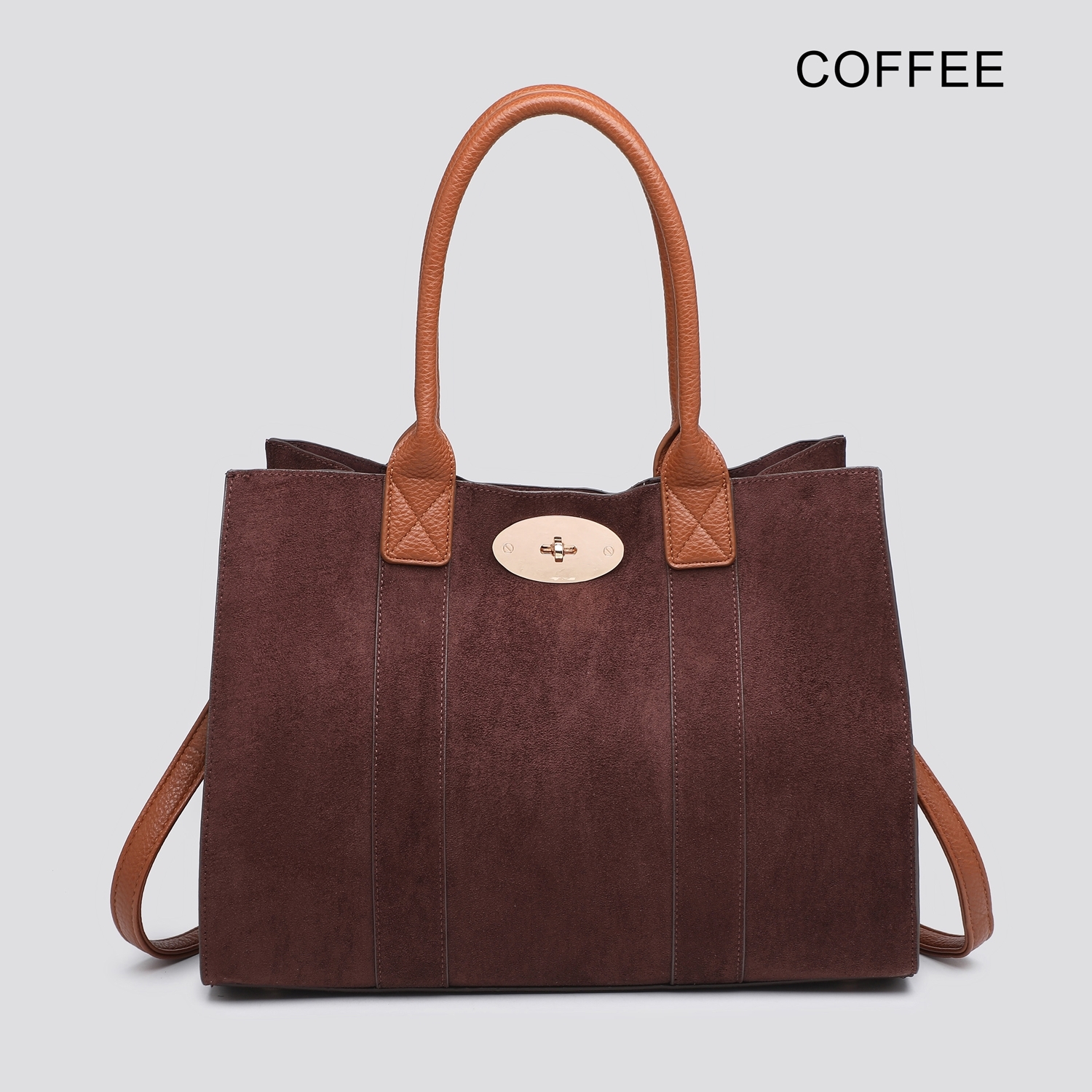Bayswater (Designer Inspired) Tote Bag 2714 - Brown - Image 7