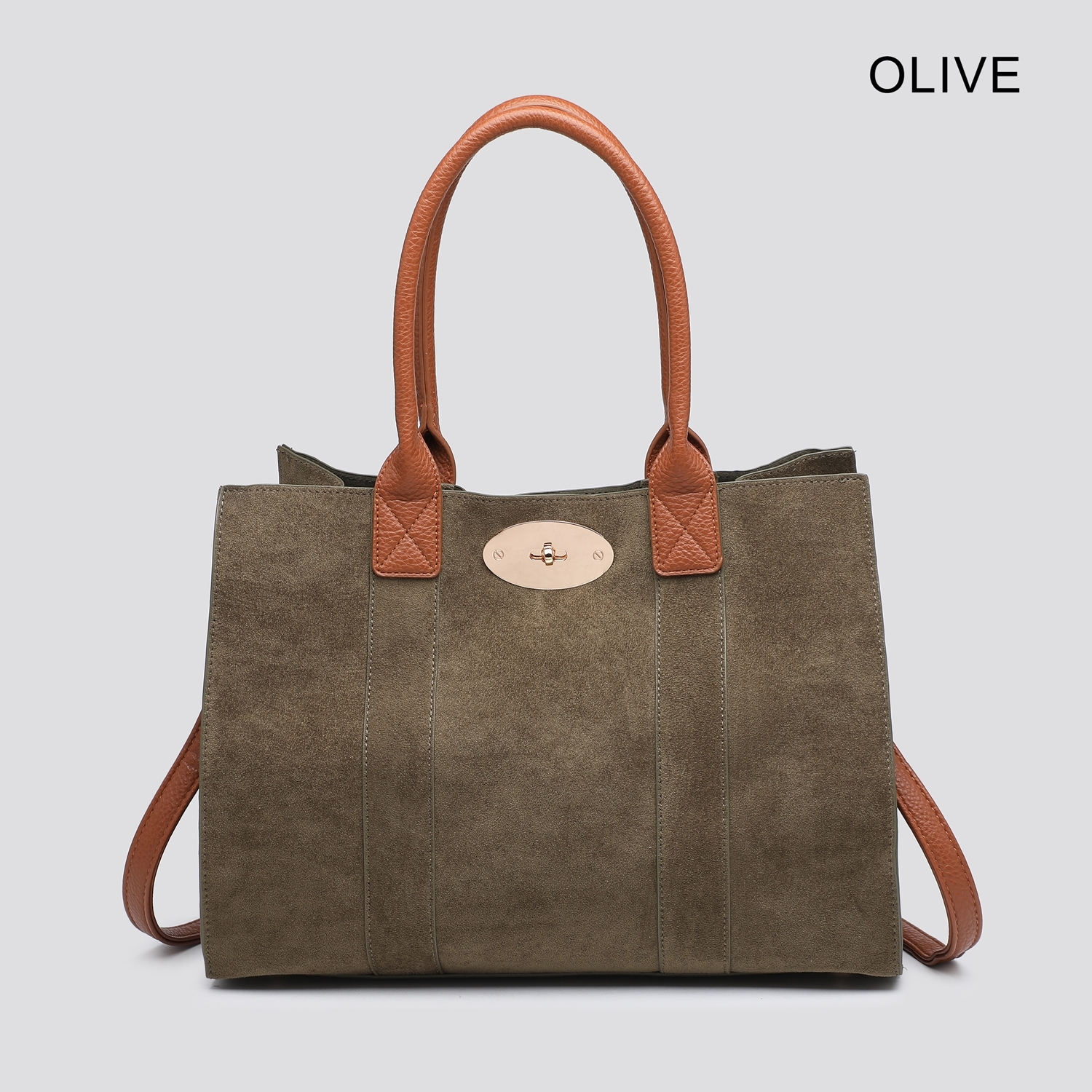 Bayswater (Designer Inspired) Tote Bag 2714 - Brown - Image 5