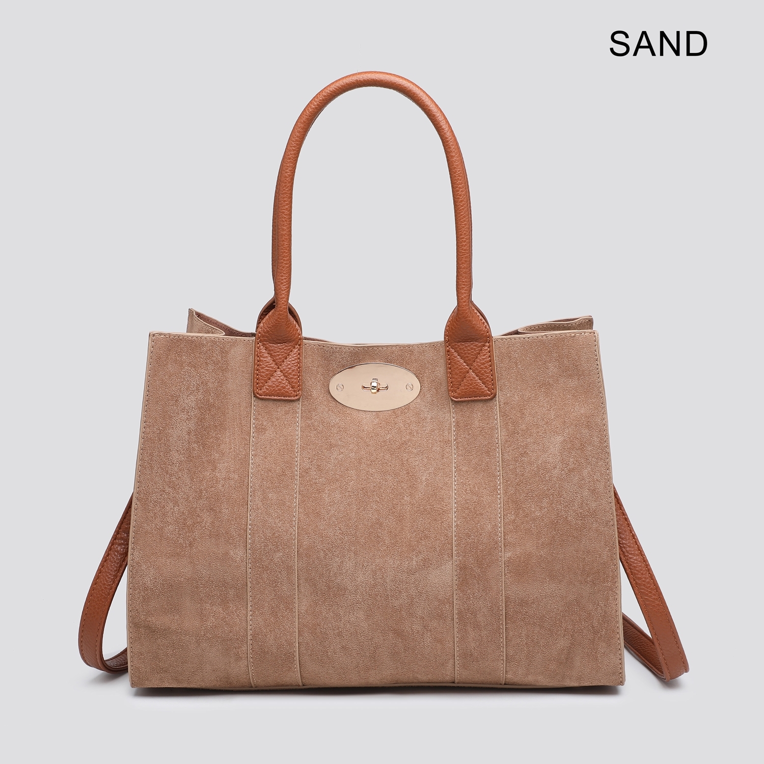 Bayswater (Designer Inspired) Tote Bag 2714 - Brown - Image 6