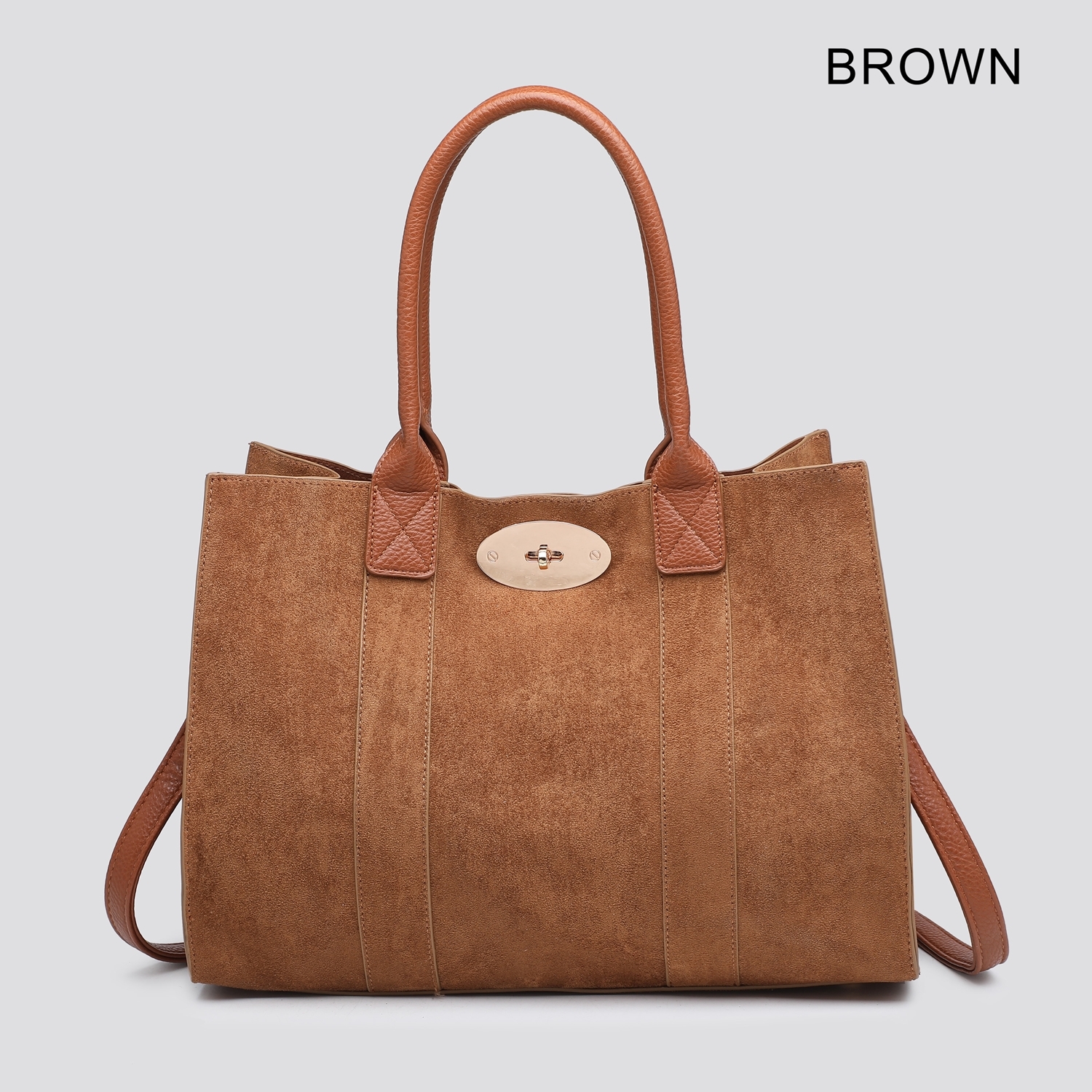 Bayswater (Designer Inspired) Tote Bag 2714 - Brown - Image 10