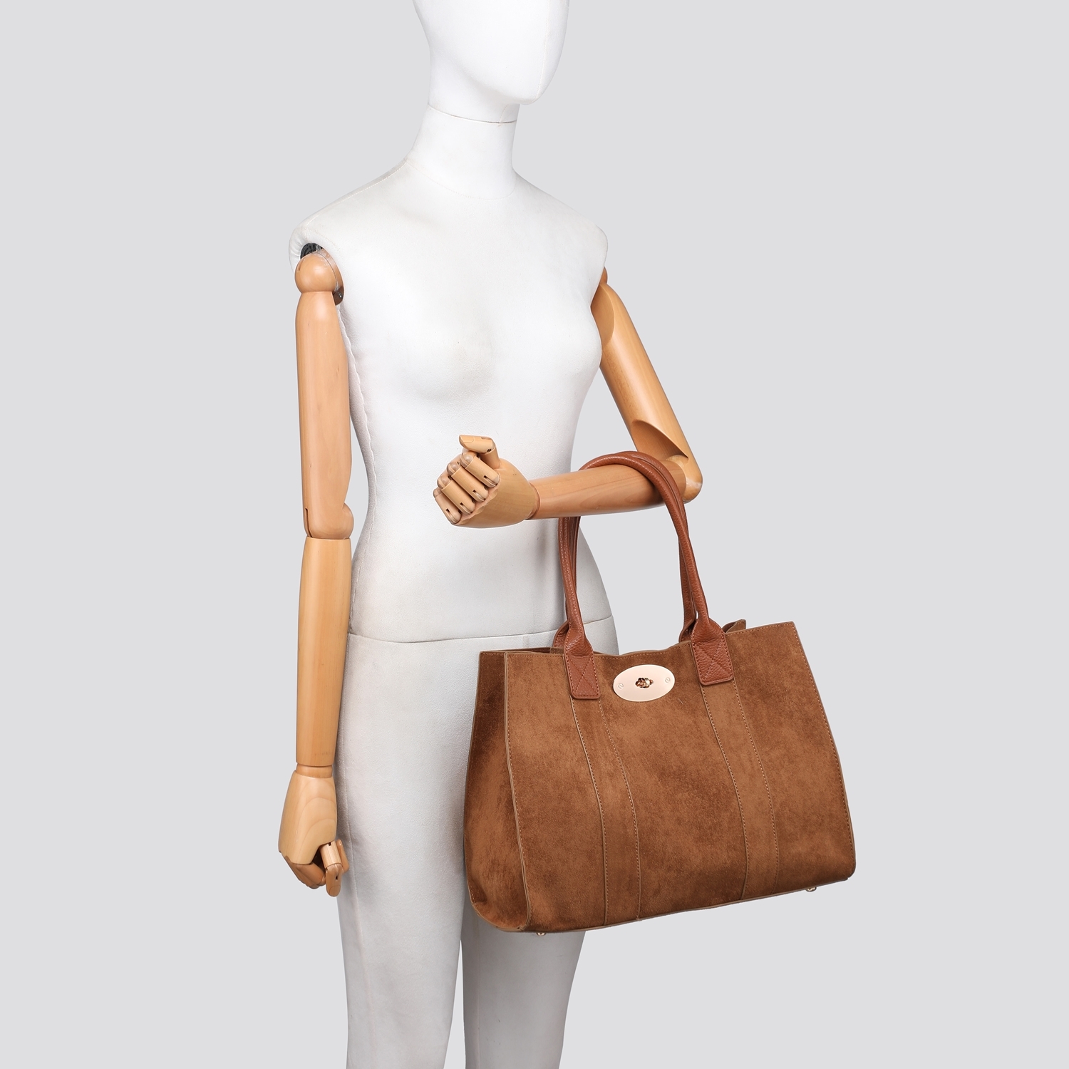 Bayswater (Designer Inspired) Tote Bag 2714 - Brown - Image 13