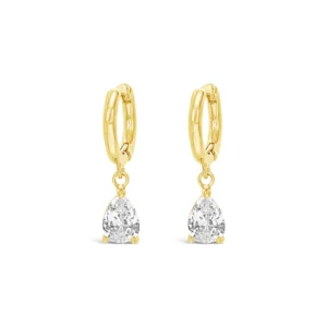 Lanes Gold Plated Cubic Zirconia Hoop Earrings - A12