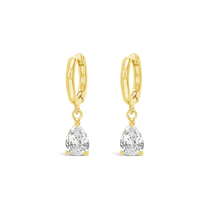 Lanes Gold Plated Cubic Zirconia Hoop Earrings - A12