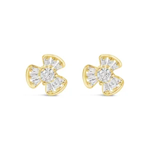Lanes Flower Gold Plated Stud Earrings - A20